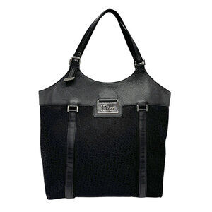 Christian Dior handbag canvas leather black